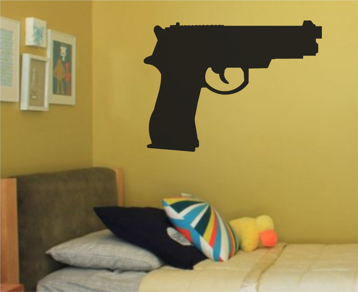 Solid black silhouette of a power drill tool facing right with a defined handle and trigger on a white background