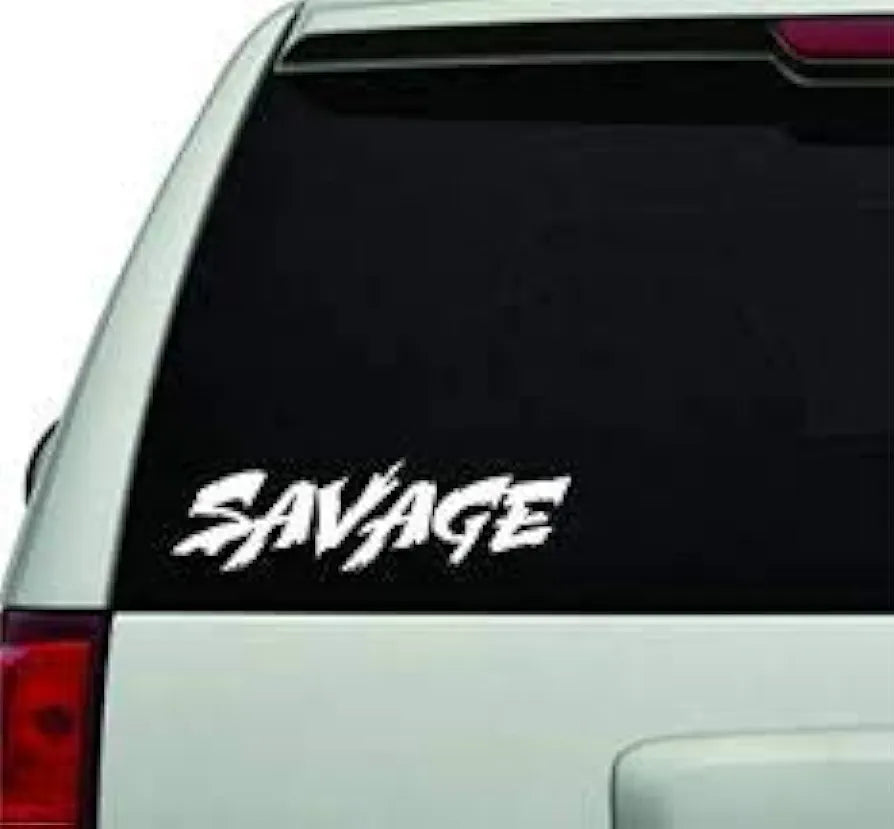 Decals Savage Small Version DD101 Car Window Windshield Lettering Decal Sticker Decals Stickers Girl JDM Drift