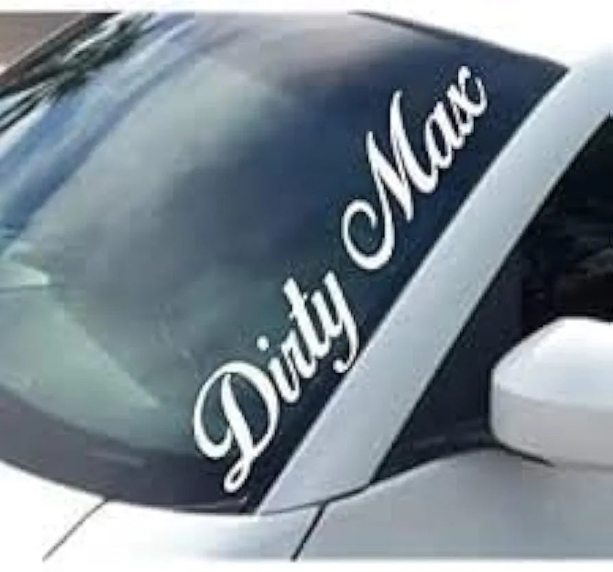 Dabbledown Decals Large Dirty Max Car Truck Window Windshield Lettering Decal Sticker Decals Stickers