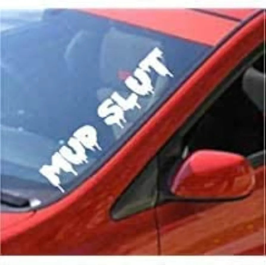 Mud Slut DD901 Large Car Truck Window Windshield Lettering Decal Sticker Decals Sticker