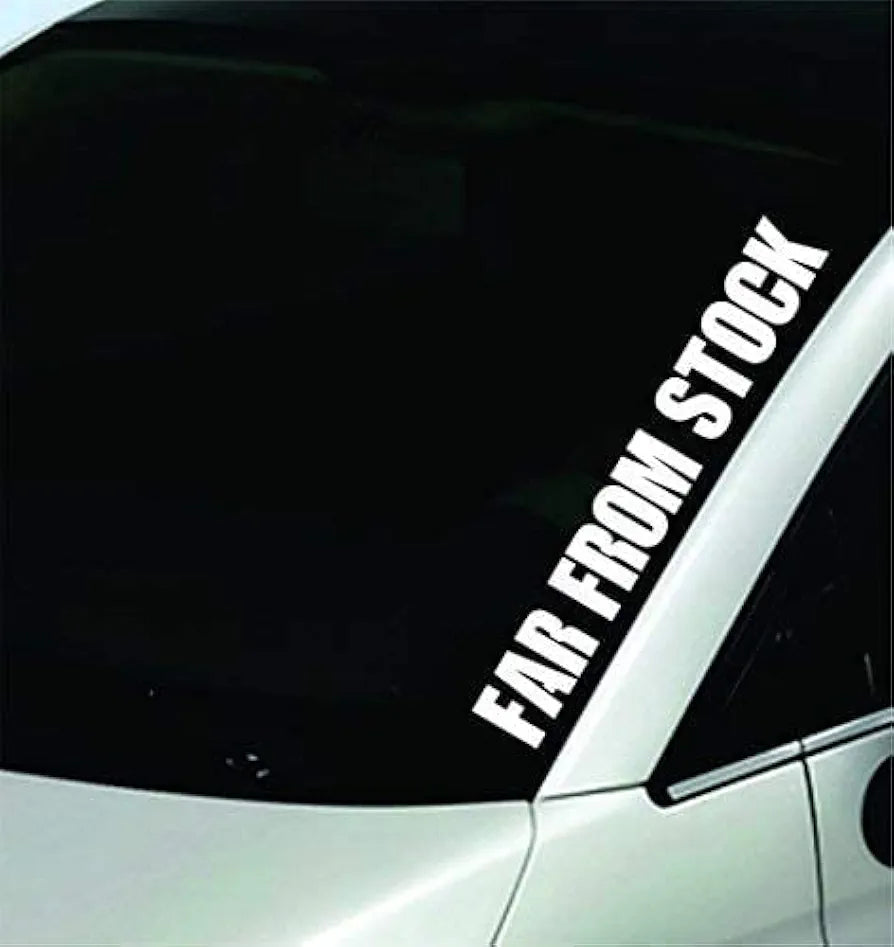 Dabbledown Far from Stock Large Version DD101 Car Truck Window Windshield Lettering Decal Sticker Decals Stickers