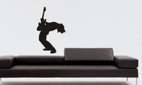 Rockstar Playing Guitar Sticker Wall Decal Band Guitarist Teen Boy Kid Room Music