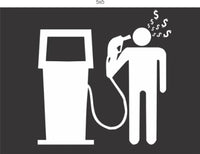 Dabbledown Gas Prices Shooting Head Decal Sticker Window Car Truck Van SUV