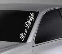 Dabbledown It's A Lifestyle Version White DD201 Lowrider Car Truck Window Windshield Lettering Decal Sticker Decals Stickers Drift Dub Lowered JDM Fresh Detailed Stance Fitment 4x4 