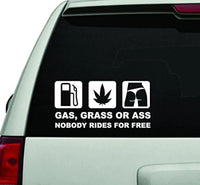 Gas Grass Or Ass JDM Car Truck Window Windshield Lettering Decal Sticker