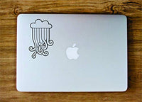 Dabbledown Cloud Raining Rain Raindrop Laptop Version Car Window Windshield Lettering Decal Sticker Decals Stickers