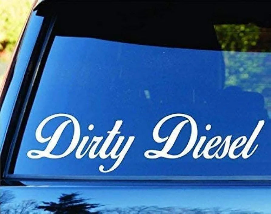 Dabbledown Decals Small Version Dirty Diesel Car Truck Window Windshield Lettering Decal Sticker Decals Stickers
