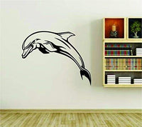 Dolphin Version DD101 Ocean Dolphins Mammal Vinyl Wall Decal Sticker Car Window Truck Decals Stickers ES3dolphin03bw 22x28
