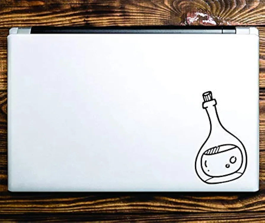 Dabbledown Decals Magic Potion Bottle Design Laptop Version Car Window Windshield Lettering Decal Sticker Decals Stickers