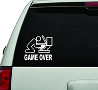 Game Over Toilet Puke JDM Car Truck Window Windshield Lettering Decal Sticker