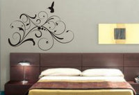 Hummingbirds and Beautiful Designs Decal Sticker Wall Birds Floral Pattern Girl Nursery Child