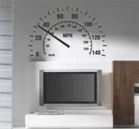 Dabbledown Extra Large Size Speedometer Wall Decal Sticker Room Nursery Car Cars Baby Man Garage Speed Fast