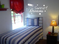Sweet Dreams Decal Sticker Wall Boy Girl Bedroom Night Stars Teen Nursery