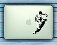 Dabbledown Decals Surfer Riding Surfboard Car Window Windshield Lettering Decal Sticker Decals Stickers