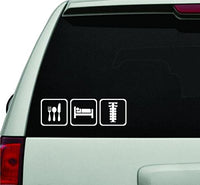 Eat Sleep Race JDM Car Truck Window Windshield Lettering Decal Sticker Decals