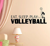 Eat Sleep Play Girl's Volleyball Version DD101 Vinyl Wall Decal Sticker Art Sports Ball Nursery College Beach