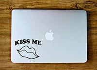 Dabbledown Decals Kiss Me Lips Laptop Version Car Window Windshield Lettering Decal Sticker Decals Stickers