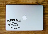 Dabbledown Decals Kiss Me Lips Laptop Version Car Window Windshield Lettering Decal Sticker Decals Stickers