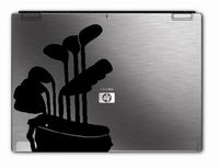 Dabbledown Golf Clubs Sticker Decal Bag for Laptop Toilet Car Window Man Golfing Tiger Ball