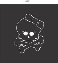 Skull and Crossbones Decal Sticker Window Car Truck Van Suv