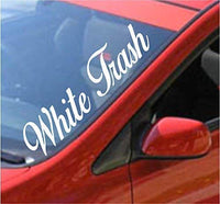 Dabbledown Decals White Trash Large Car Truck Window Windshield Lettering Decal Sticker Decals Stickers