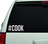Hashtag Cook White Version Car Window Windshield Lettering Decal Sticker Decals Stickers