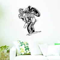 Dirtbike Rider Version DD117 Wall Decal Sticker Quads Dirtbikes Trick Racing Motorcycle Motocross Wall Decal Sticker Teen Room Decor Dirtbj002