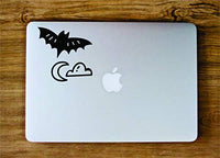 Dabbledown Decals Vampire Bat and Moon Design Laptop Version Car Window Windshield Lettering Decal Sticker Decals Stickers