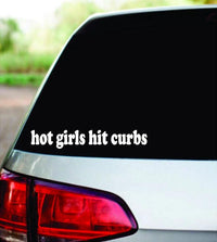 Dabbledown Hot Girls Hit Curbs Funny Car Auto Vinyl Decal Sticker Art Graphic Sticker