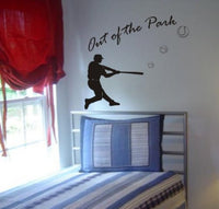 Dabbledown Baseball Player Decal Sticker Wall Sports Kid Children Ball Nursery Boy Teen Homerun