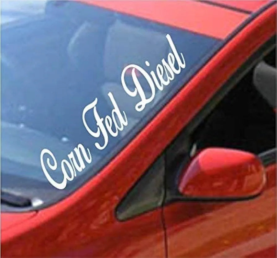 Dabbledown Corn Fed Diesel Large Version DD101 Car Truck Window Windshield Lettering Decal Sticker Decals Stickers