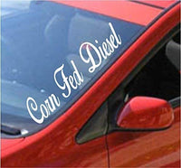 Dabbledown Corn Fed Diesel Large Version DD101 Car Truck Window Windshield Lettering Decal Sticker Decals Stickers