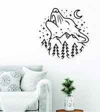 Dabbledown Howling Wolf Mountain and Moon, Wall Decal, Wall, Decal, Sticker, Decals, Stickers, Mural, Kid, Boy, Teen, Room