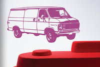 Retro 70s Hippie Style Van Wall Vinyl Decal Sticker Art Graphic