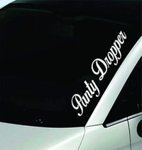 Dabbledown Decals Panty Dropper Large Version Car Window Windshield Banner Lettering Decal Sticker Decals Stickers Girl JDM Drift