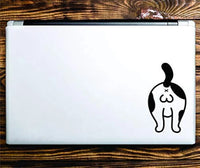 Dabbledown Cat Butt Kitty Kitten Laptop Version Car Window Windshield Lettering Decal Sticker Decals Stickers