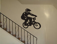 Dabbledown Biker Decal Sticker Wall Sports Cool Boy Girl Nursery BMX Bike