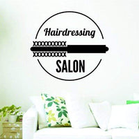 Hairdressing Salon Logo Version DD201 Design Wall Vinyl Decal Sticker Art Graphic Sticker Barbershop Brush