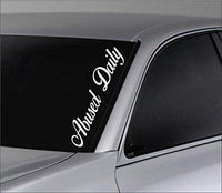 Dabbledown Decals Large Version 101 Abused Daily Car Window Windshield Lettering Decal Sticker Decals Stickers