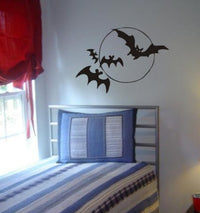 Flying Bats Decal Sticker Wall Children Boys Nursery Kids Animal Moon Flying
