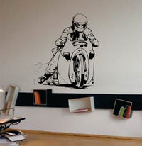 Dragster Bike Decal Sticker Wall Art Graphic Race Room Kid Nursery Race Motorcycle