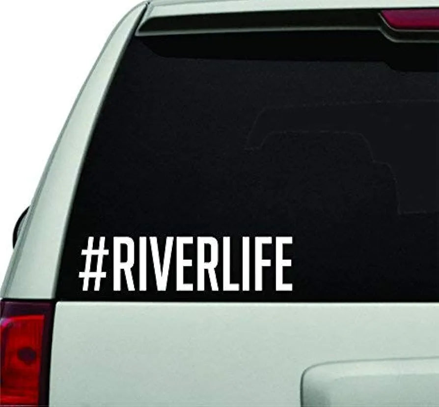 Hashtag River Life Version DD101 Decal Sticker Vinyl Decal Art Graphic Stickers Laptop Car Window