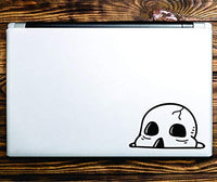 Dabbledown Decals Skull Peeking from Ground Design Laptop Version Car Window Windshield Lettering Decal Sticker Decals Stickers