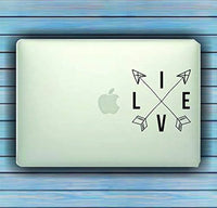 Dabbledown Decals Live with Arrows Car Window Windshield Lettering Decal Sticker Decals Stickers