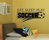 Eat Sleep Play Soccer Version DD101 Vinyl Wall Decal Sticker Art Sports Kid Children Ball Nursery Boy Teen Sticker Wall Mural Art Graphic Sports Teen Kid Nursery