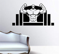 Fitness Gym Weightlifter Weights Bodybuilder Version DD101 Vinyl Wall Decal Sticker Car Window Truck Decals Stickers Gym
