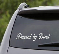 Dabbledown Decals Powered by Diesel Small Version Car Window Windshield Lettering Decal Sticker Decals Stickers Girl JDM Drift