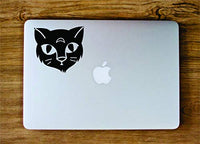 Dabbledown Black Cat Face Laptop Version Car Window Windshield Lettering Decal Sticker Decals Stickers
