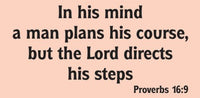 Dabbledown in his Mind a Man Plans his Course, but The Lord directs his Steps Proverbs 16 9 Sticker Wall Decal Nursery Baby boy Girl Teen Room Office