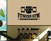 Fitness Gym Weightlifing Logo Version DD102 Motivational Fitness Gym Quote Wall Vinyl Decal Sticker Art Graphic